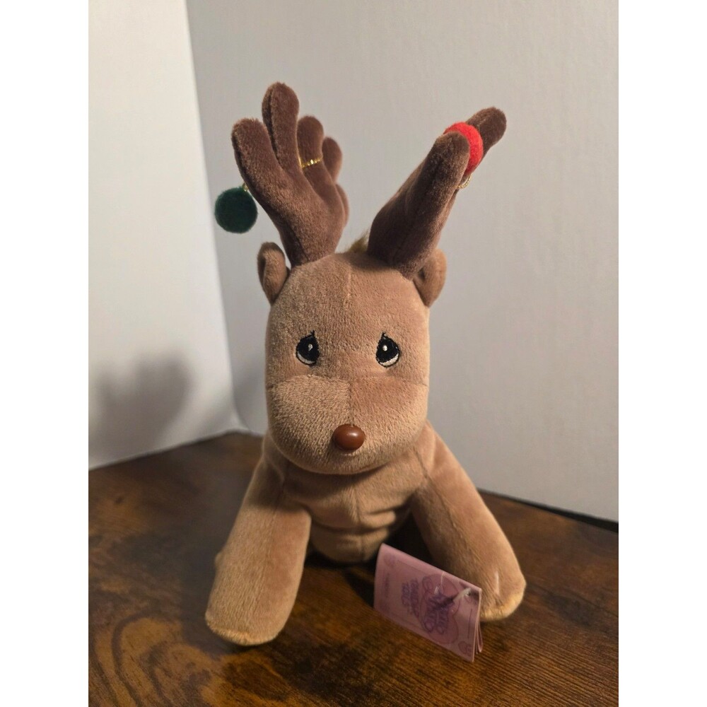 1998 Precious Moments TENDER TAILS Reindeer #381969 Enesco Bean Bag Plush & Tags